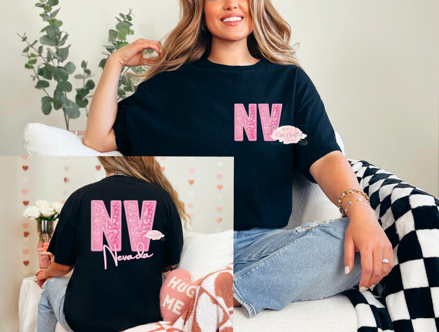 Faux Embroidery Leopard State Shirt