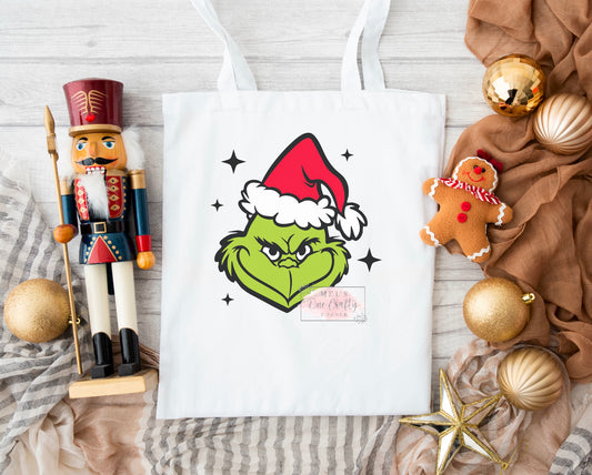 Green Face Tote Bag