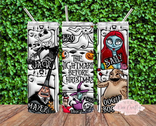 Sublimation Print Tumbler Wrap - Nightmare Family