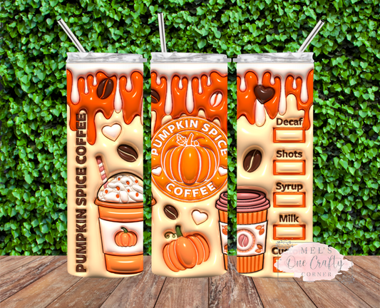 Sublimation Print Tumbler Wrap - Pumpkin Spice