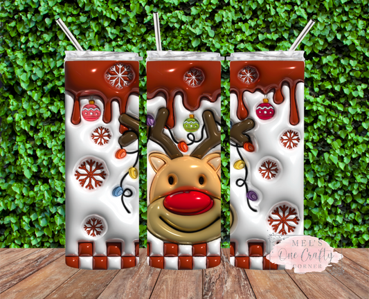 Sublimation Print Tumbler Wrap - Reindeer