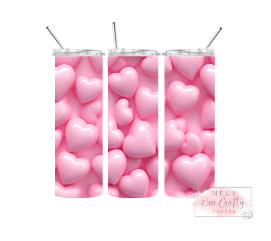 Pink Hearts Tumbler