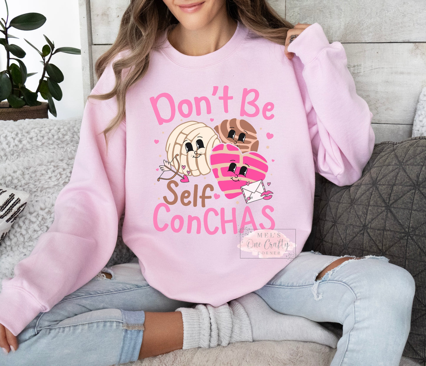 Self Concha Crew Neck Sweater