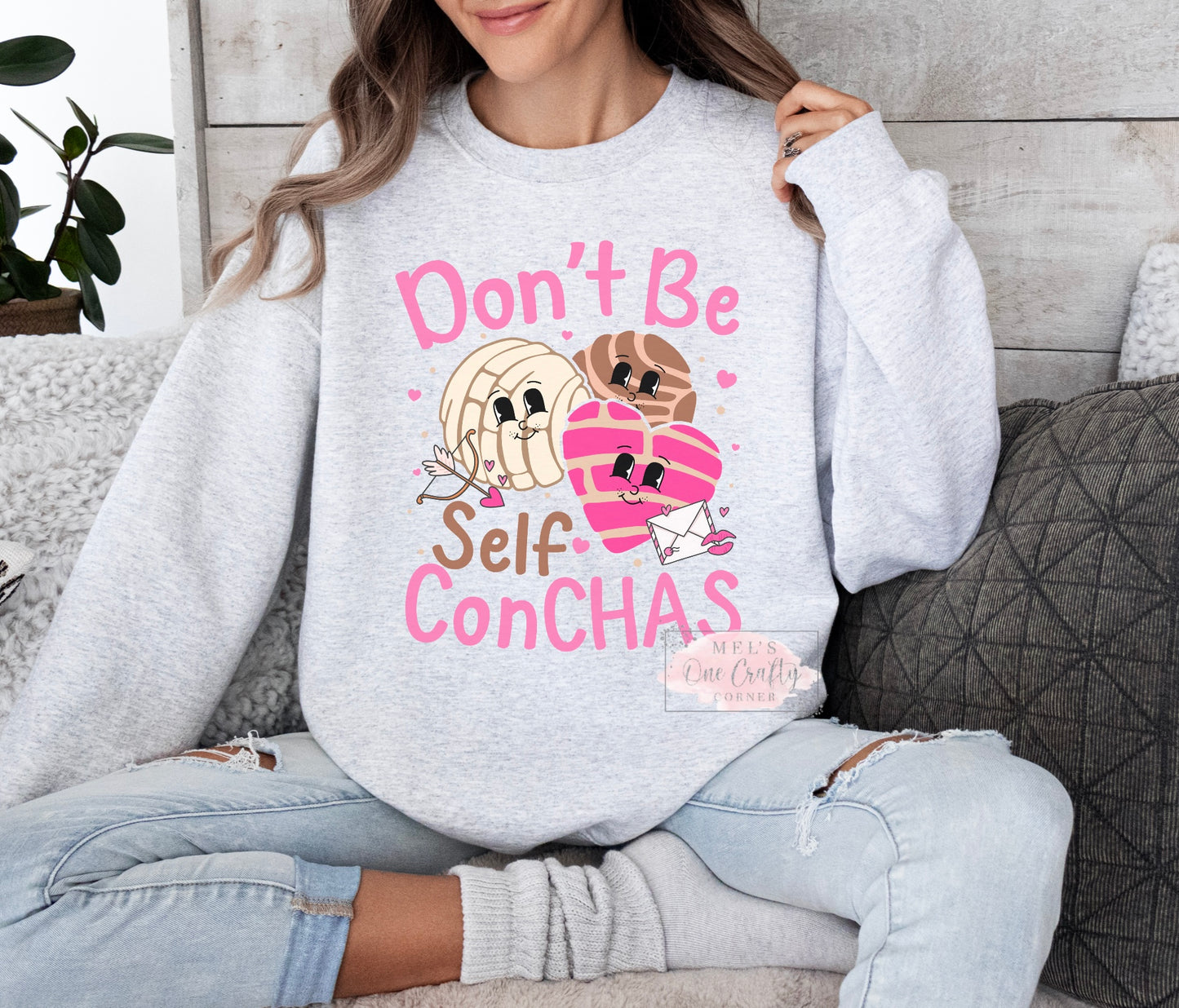 Self Concha Crew Neck Sweater