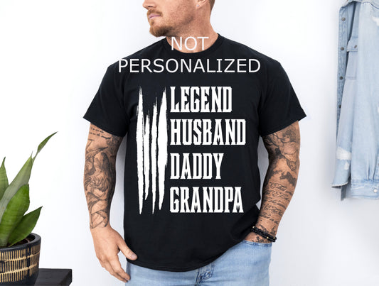 Dad is the Legend Personalized Shirt
