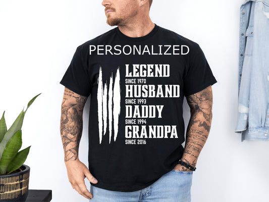 Dad is the Legend Personalized Shirt