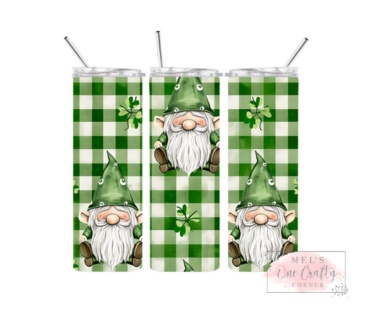 Sublimation Print Tumbler Wrap - Plaid Gnome