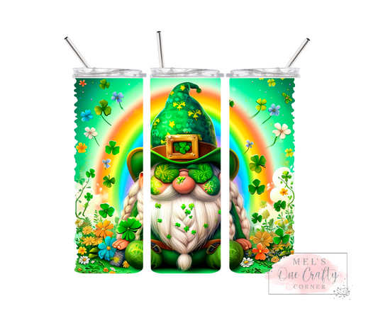 Sublimation Print Tumbler Wrap - Rainbow Gnome