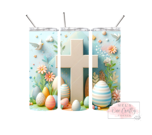 Sublimation Print Tumbler Wrap - Easter Faith