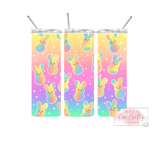 Sublimation Print Tumbler Wrap - Ombre Bunnies