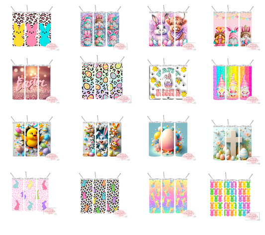 Sublimation Prints Tumbler Wraps - Bunny Bundle (16 designs)