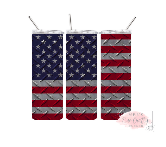 Sublimation Print Tumbler Wrap - America Steel