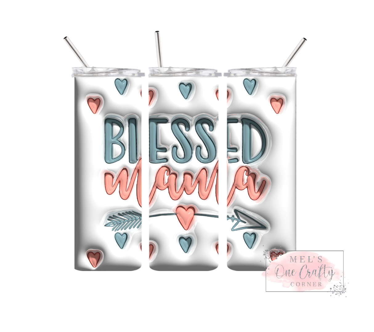 Sublimation Print Tumbler Wrap - Blessed Mama