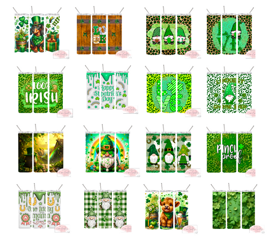 Sublimation Prints Tumbler Wraps - St. Patty Bundle (16 designs)