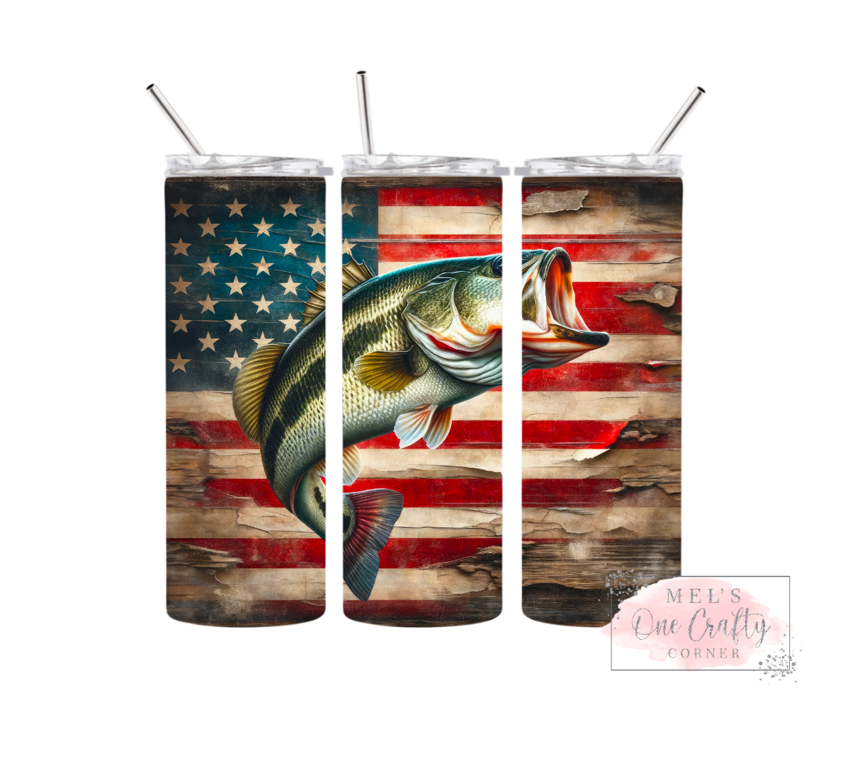 Sublimation Print Tumbler Wrap - American Bass