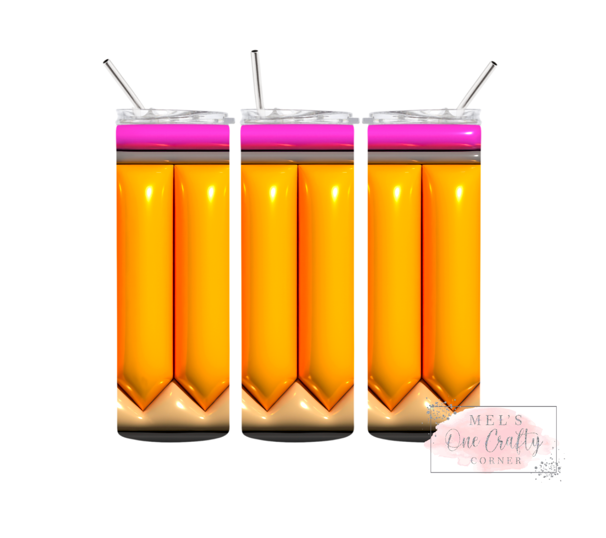 Sublimation Print Tumbler Wrap - Puff Pencil