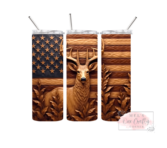 Sublimation Print Tumbler Wrap - American Horns