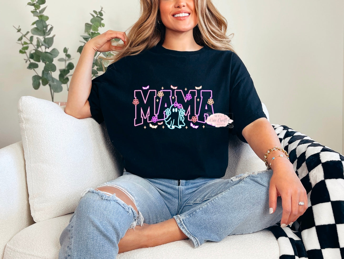 Unisex Glow in the Dark Mama Ghost Shirt