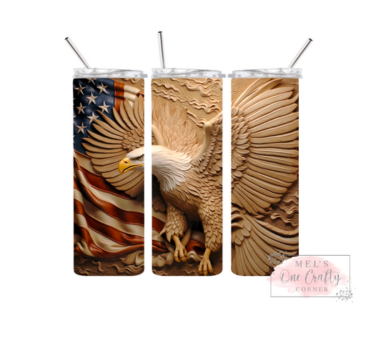 Sublimation Print Tumbler Wrap - American Eagle