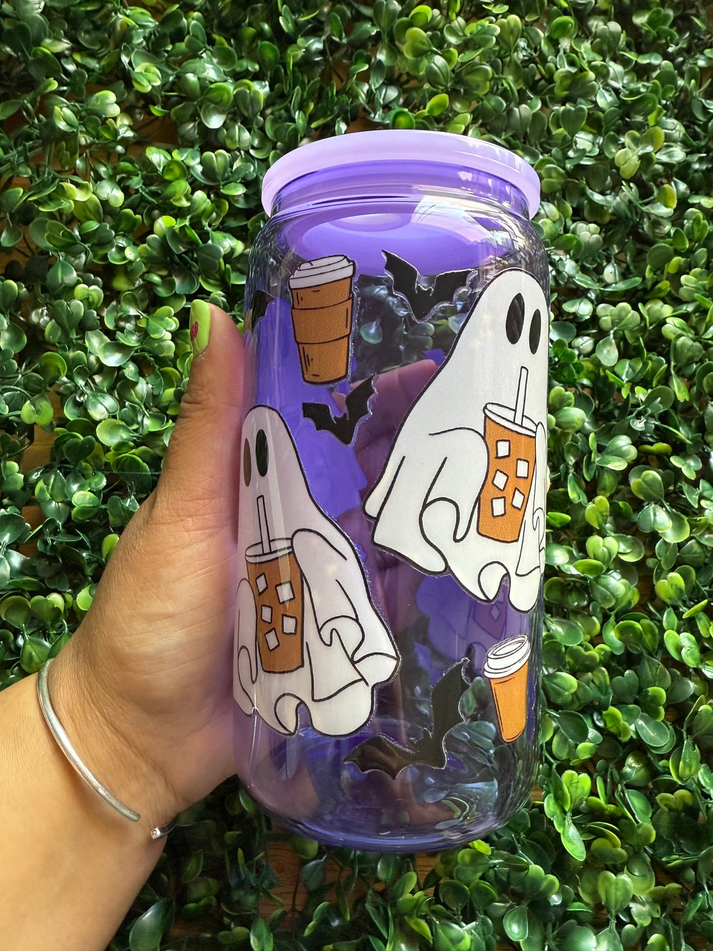 DISCOUNTED Glass Can - Coffee Ghosts