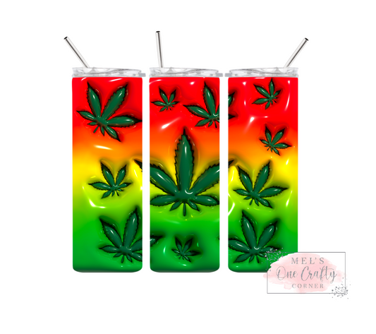 Sublimation Print Tumbler Wrap - Leaf