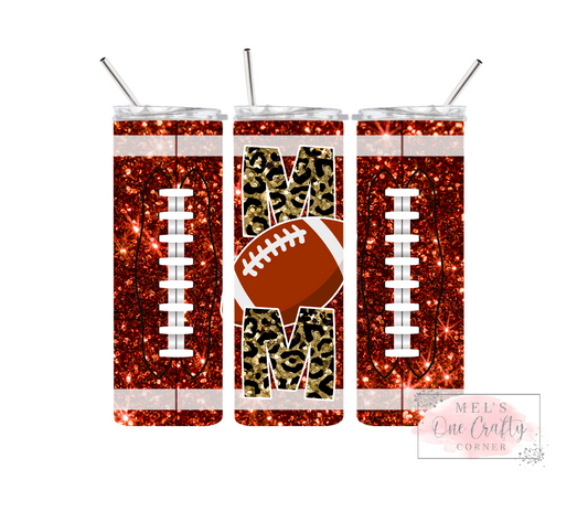 Sublimation Print Tumbler - Football Mom