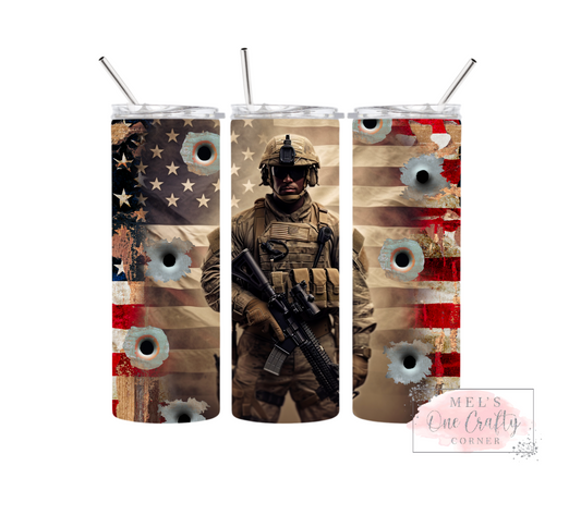 Sublimation Print Tumbler Wrap - Solider