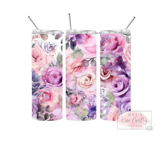 Sublimation Print Tumbler - Watercolor Collage