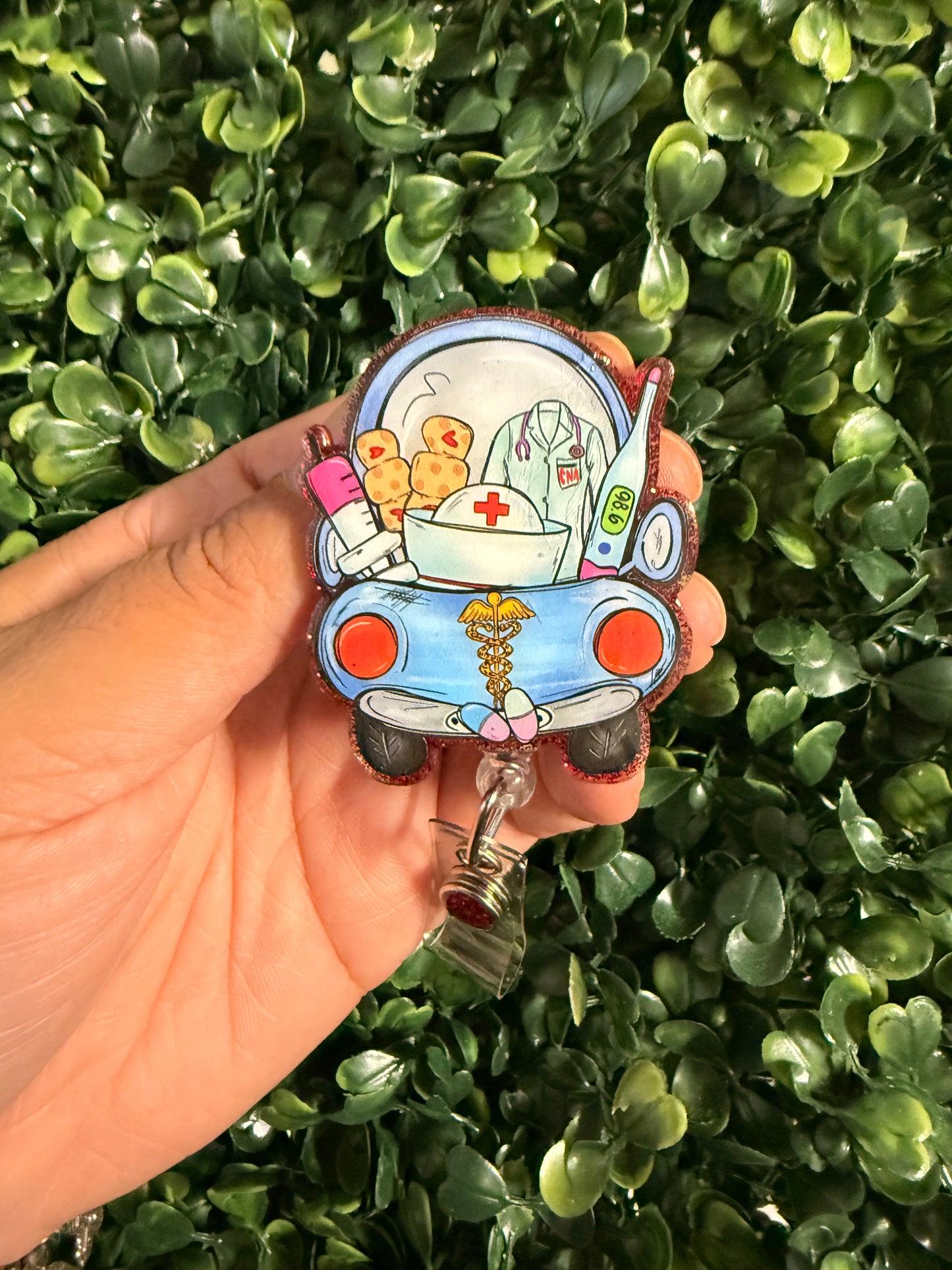 Nurse Truck Badge Reel