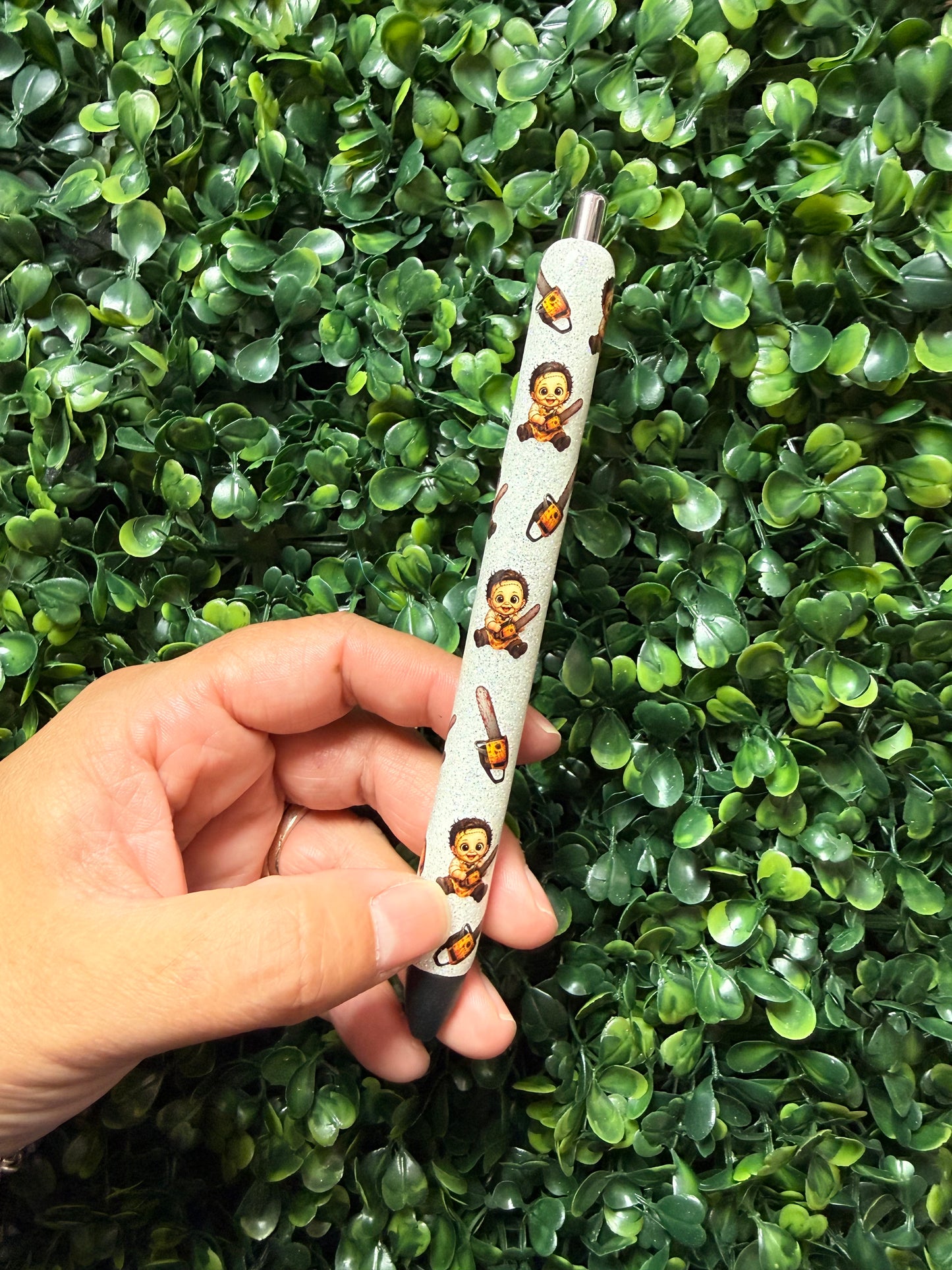 Baby Leather Face Glitter Pen