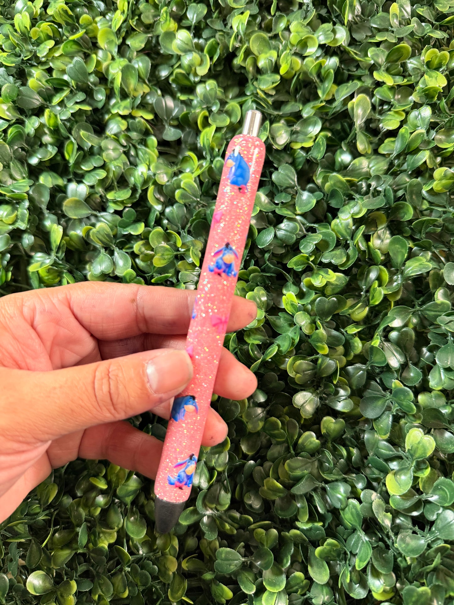 Eeyore Pink Glitter Pen