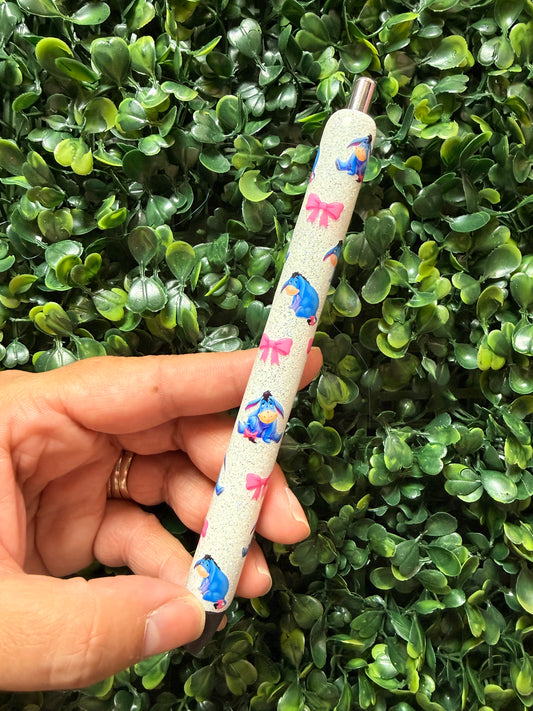 Eeyore White Glitter Pen