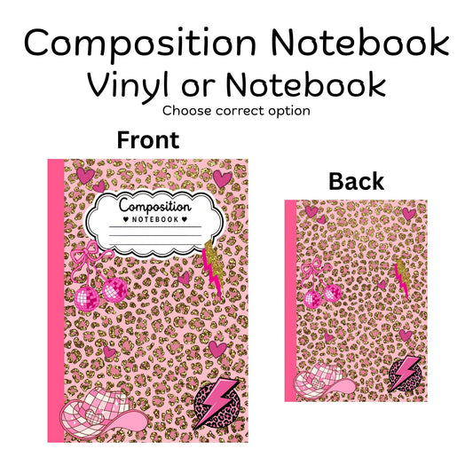 COMPOSITION VINYL OR NOTEBOOK - LEOPARD DISCO