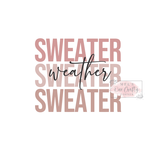 Pink Sweater Weather - DTF Transfer