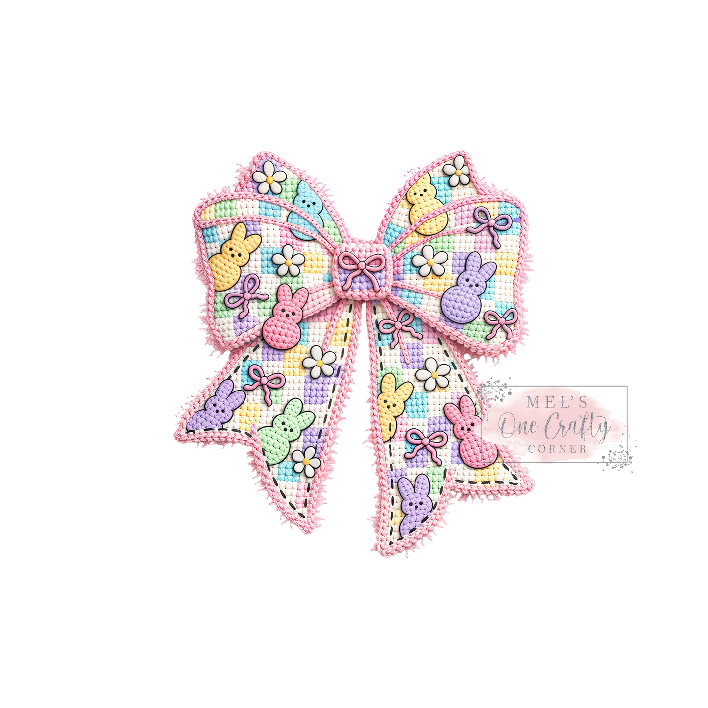 Pink Peeps Bow - DTF Transfer