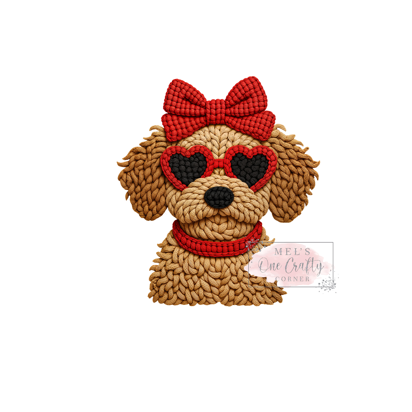 Faux Yarn Puppy - DTF Transfer