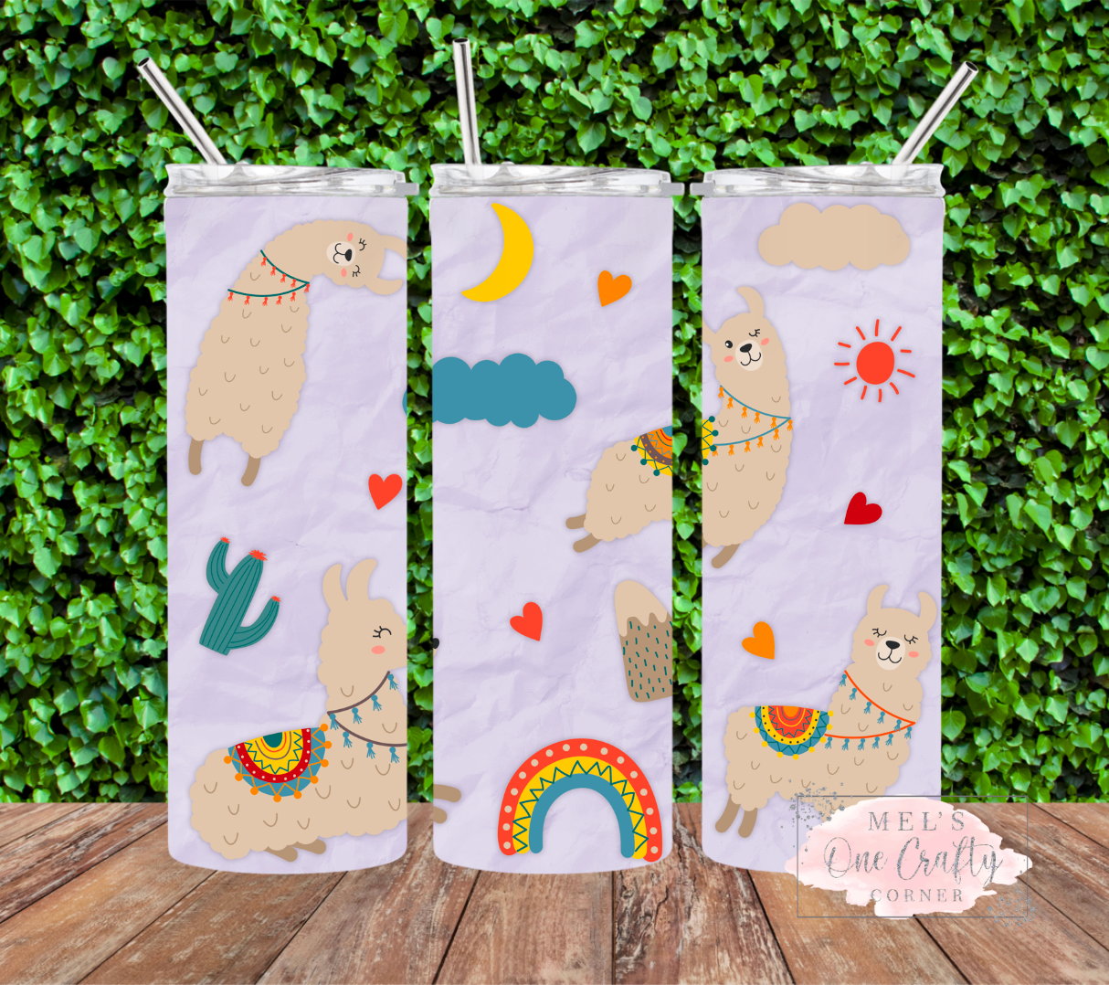 Sublimation Print Tumbler Wrap - Llama