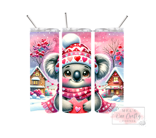 Sublimation Print Tumbler Wrap - Koala Hearts