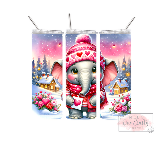 Sublimation Print Tumbler Wrap - Elephant Hearts