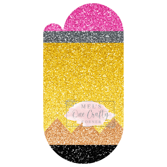 Glitter Pencil Jumbo Paperclips