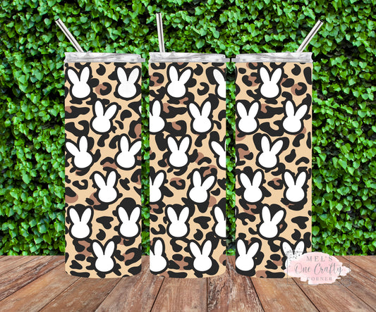 Sublimation Print Tumbler Wrap - Leopard Bunnies