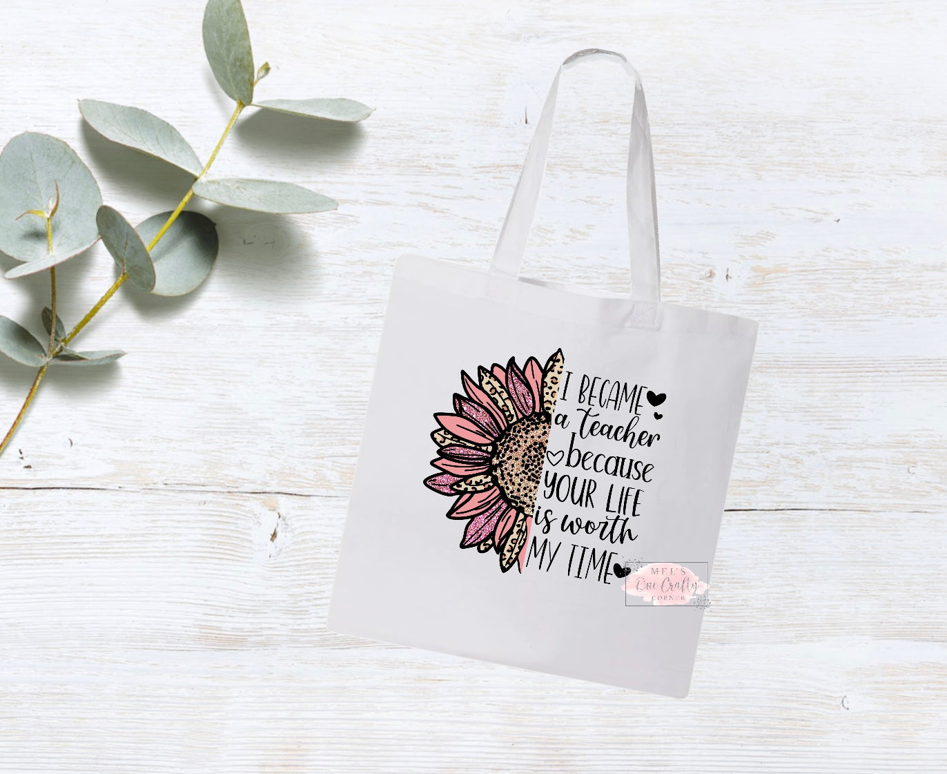 Teacher Flower Tote Bag