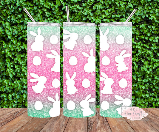 Sublimation Print Tumbler Wrap - Mint Bunny