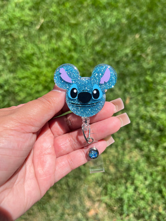 Stitch Inspired Badge Reel
