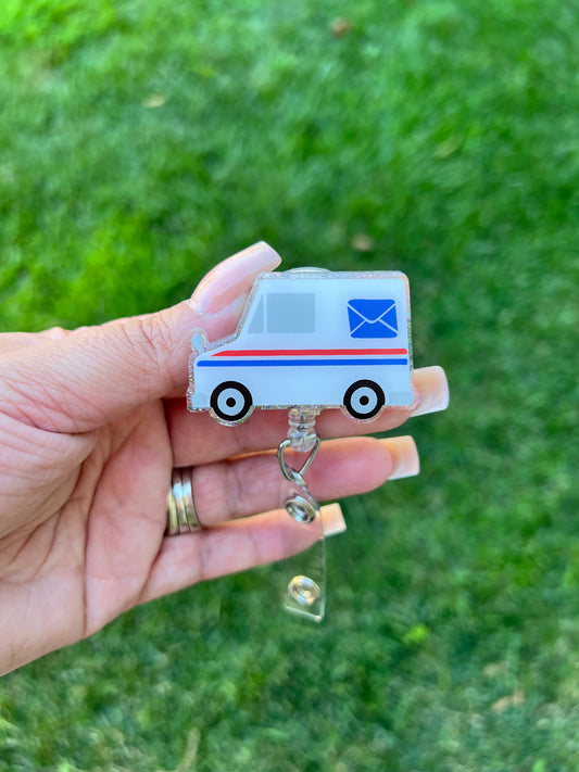 Mail Carrier Badge Reel