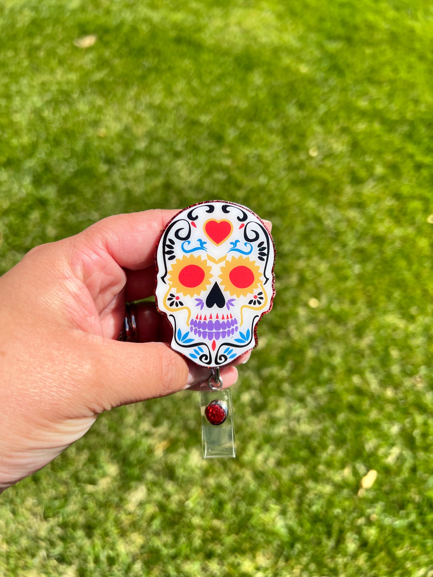 Day of the Dead Skull Badge Reel