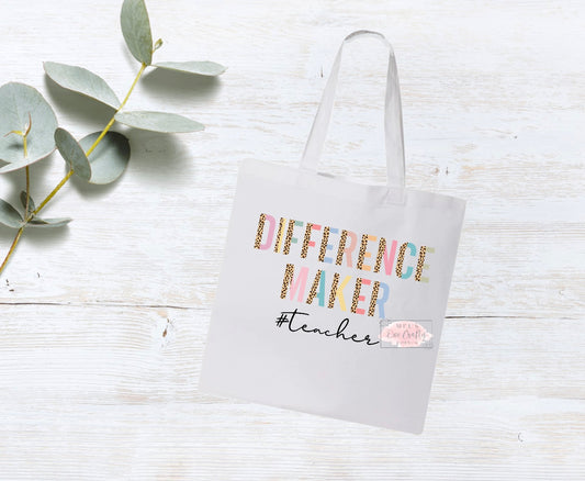 Teacher Difference Maker Tote Bag
