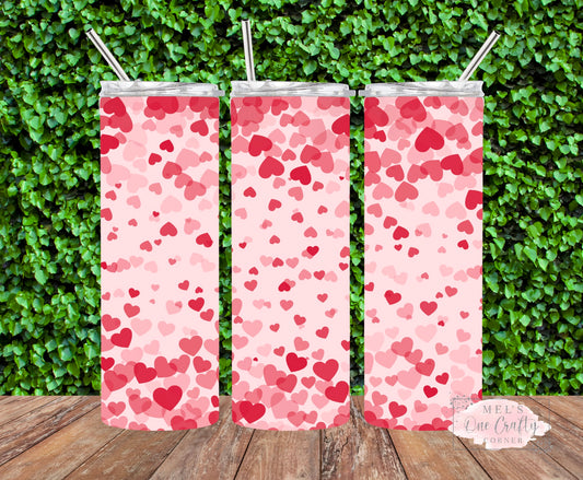 Sublimation Print Tumbler Wrap - Pinky Hearts