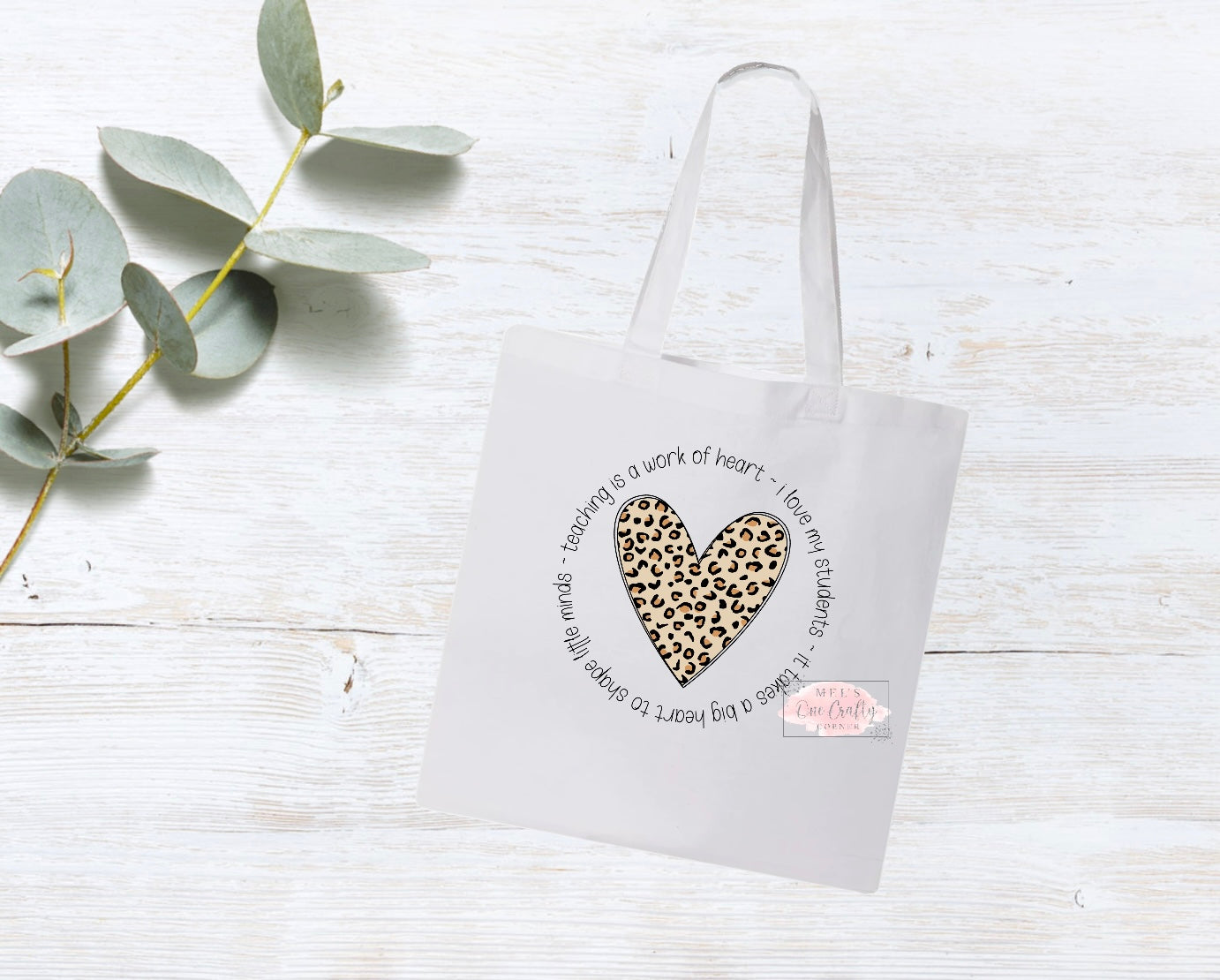 Teacher Heart Tote Bag