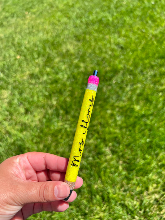 Teacher’s Pencil Glitter Pen